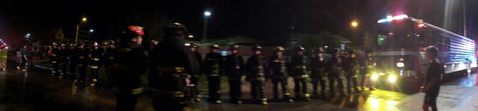 Compañía y Q-6 en uno de sus últimos Incendios